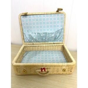 Pleasant Company American Girl Bitty Baby Wicker Suitcase‎ 90s Vintage - as is